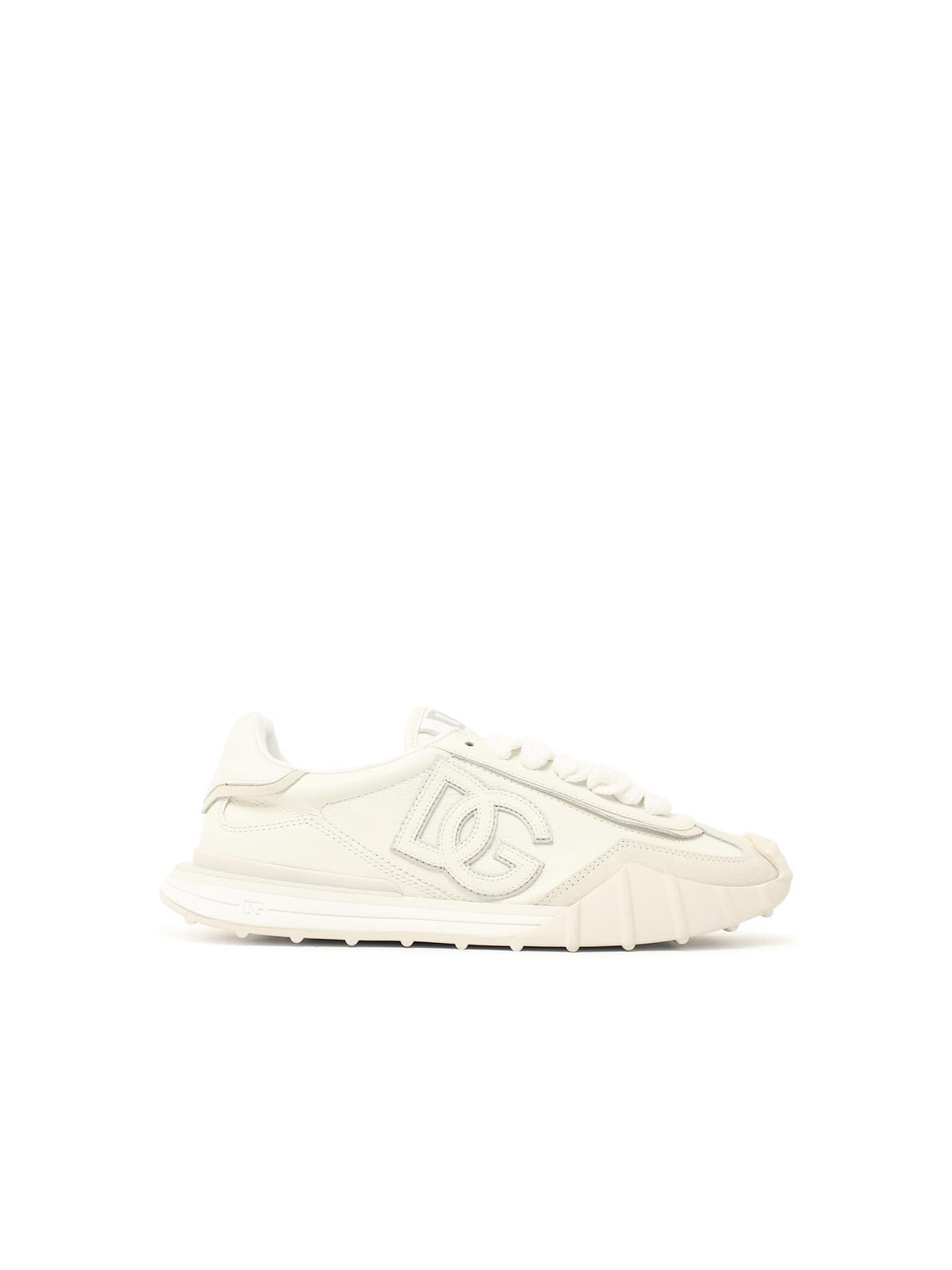Dolce & Gabbana 'Dg Athletic' White Leather Sneakers Men DOLCE & GABBANA