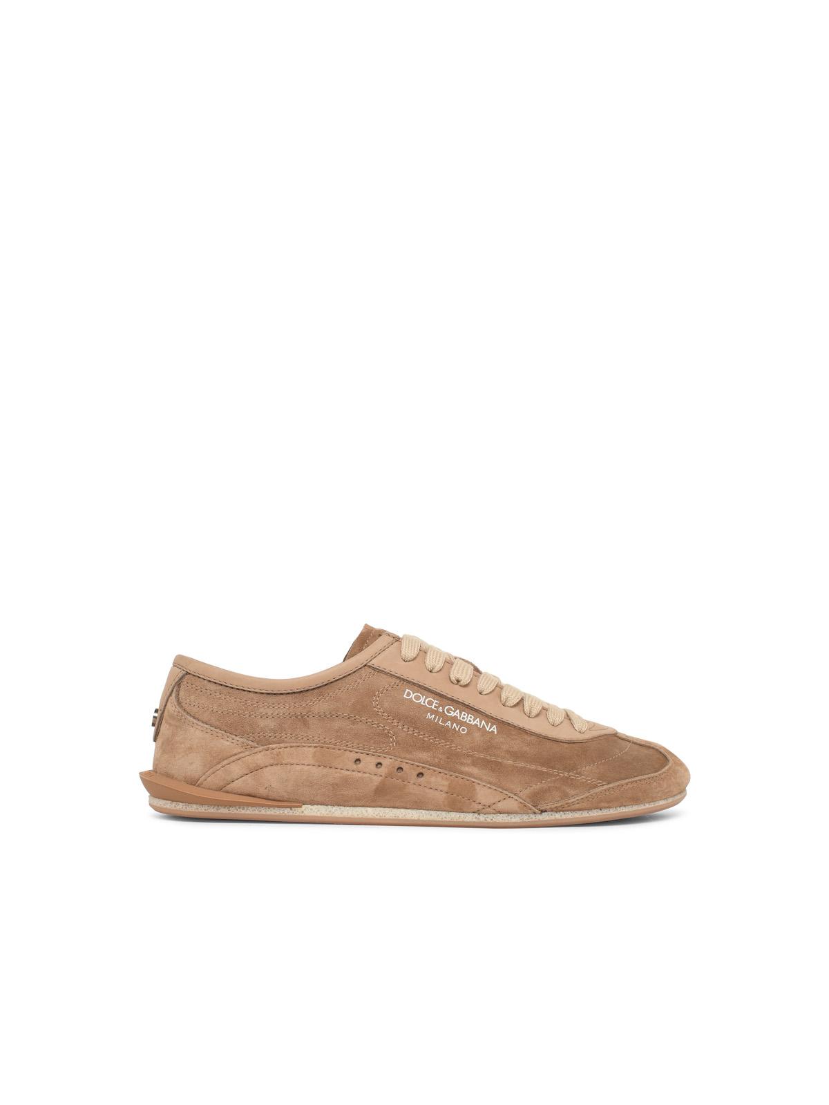 Dolce & Gabbana 'Gimondi Plus' Brown Leather Sneakers Men DOLCE & GABBANA
