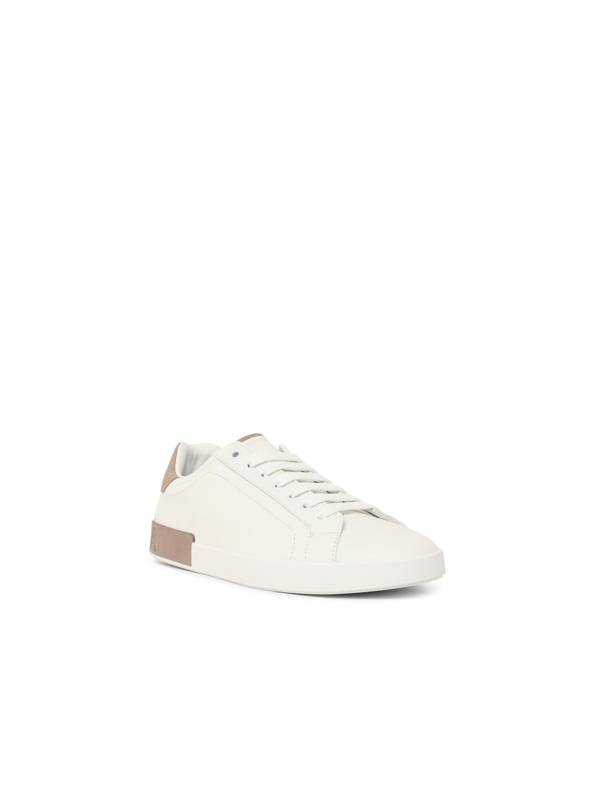 Dolce & Gabbana 'Portofino' White Leather Sneakers Men DOLCE & GABBANA