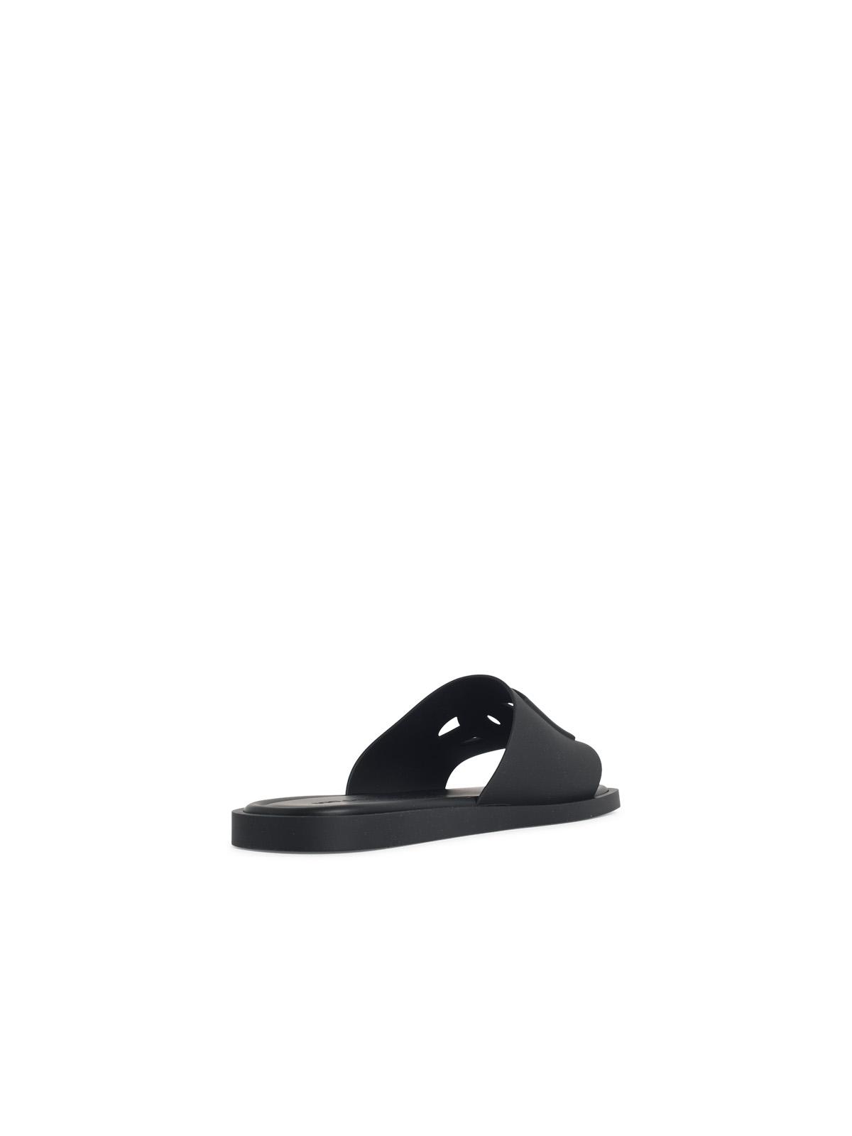 Dolce & Gabbana 'Dg Logo' Black Rubber Slippers Men DOLCE & GABBANA