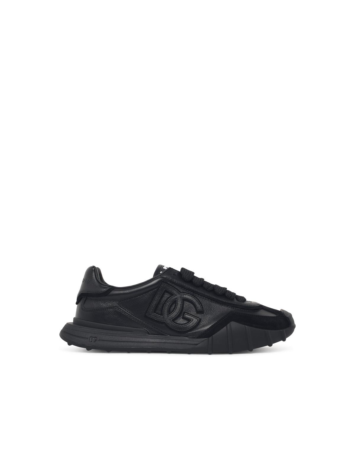 Dolce & Gabbana 'Dg Athletic' Black Leather Sneakers Men DOLCE & GABBANA