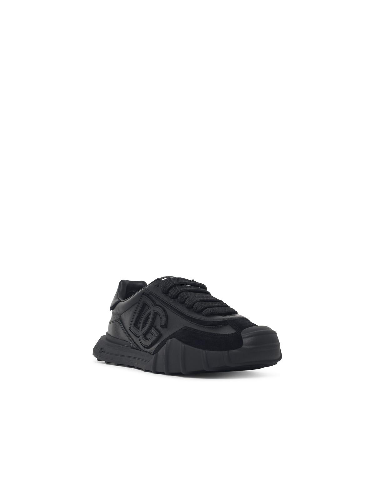 Dolce & Gabbana 'Dg Athletic' Black Leather Sneakers Men DOLCE & GABBANA