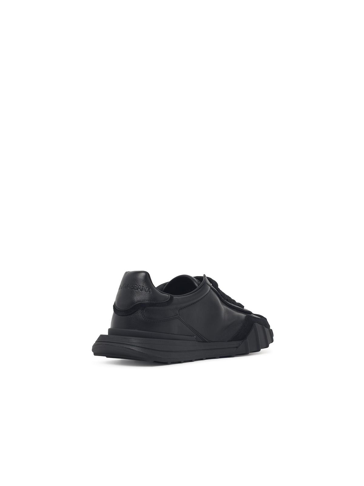 Dolce & Gabbana 'Dg Athletic' Black Leather Sneakers Men DOLCE & GABBANA