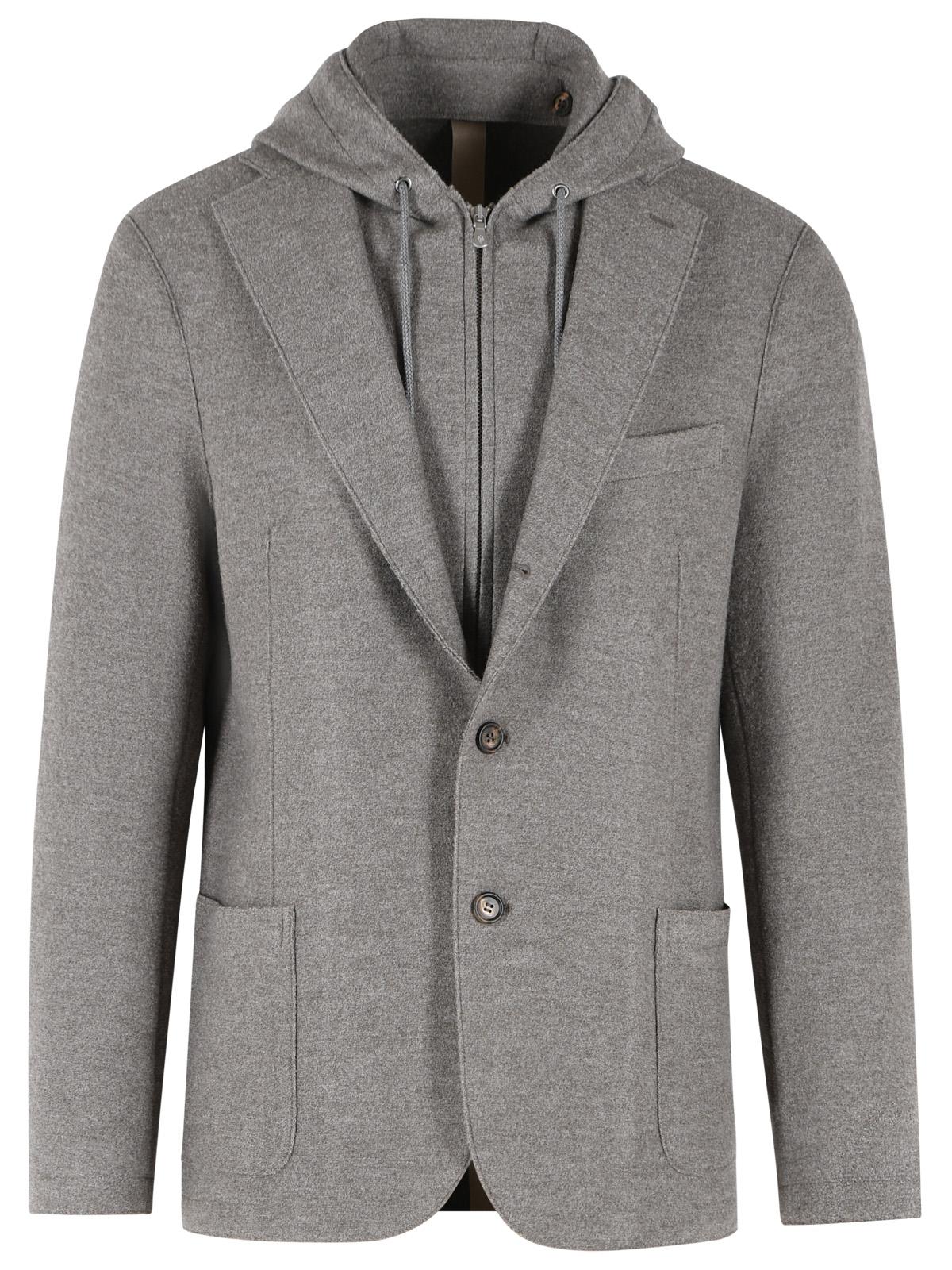 Eleventy Grey Wool Blazer Men ELEVENTY