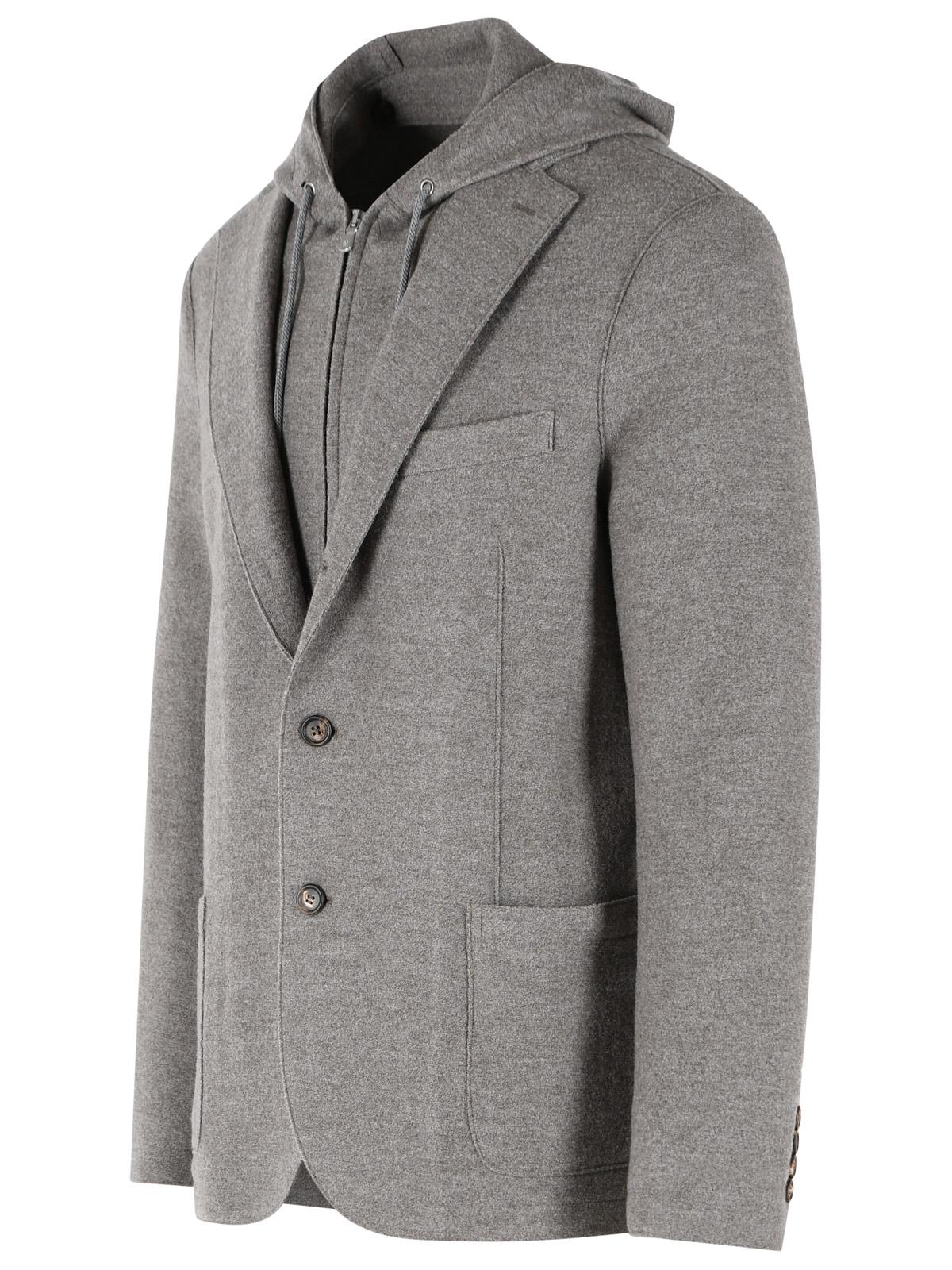 Eleventy Grey Wool Blazer Men ELEVENTY