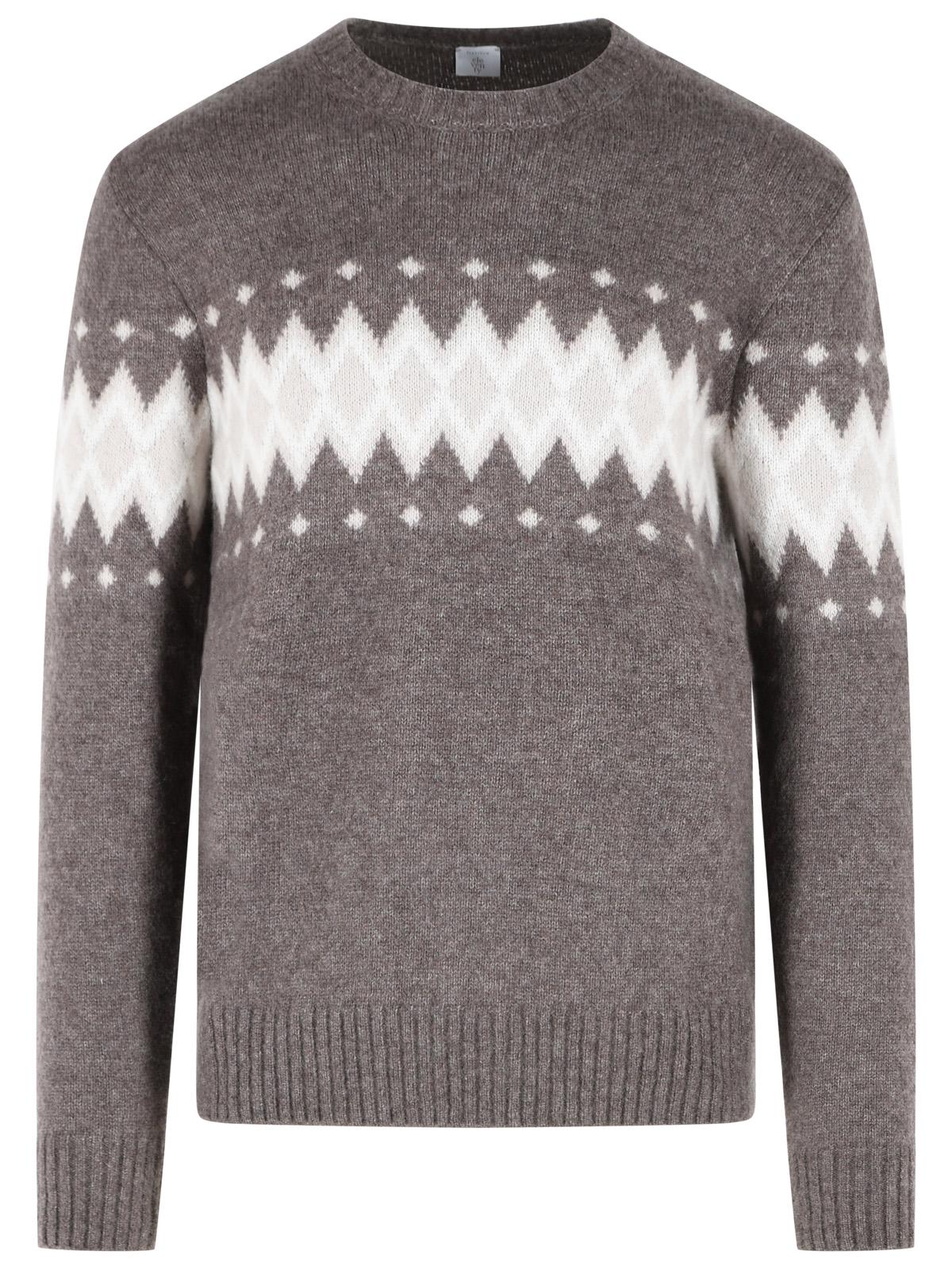 Eleventy Brown Cashmere And Silk Blend Sweater Men ELEVENTY