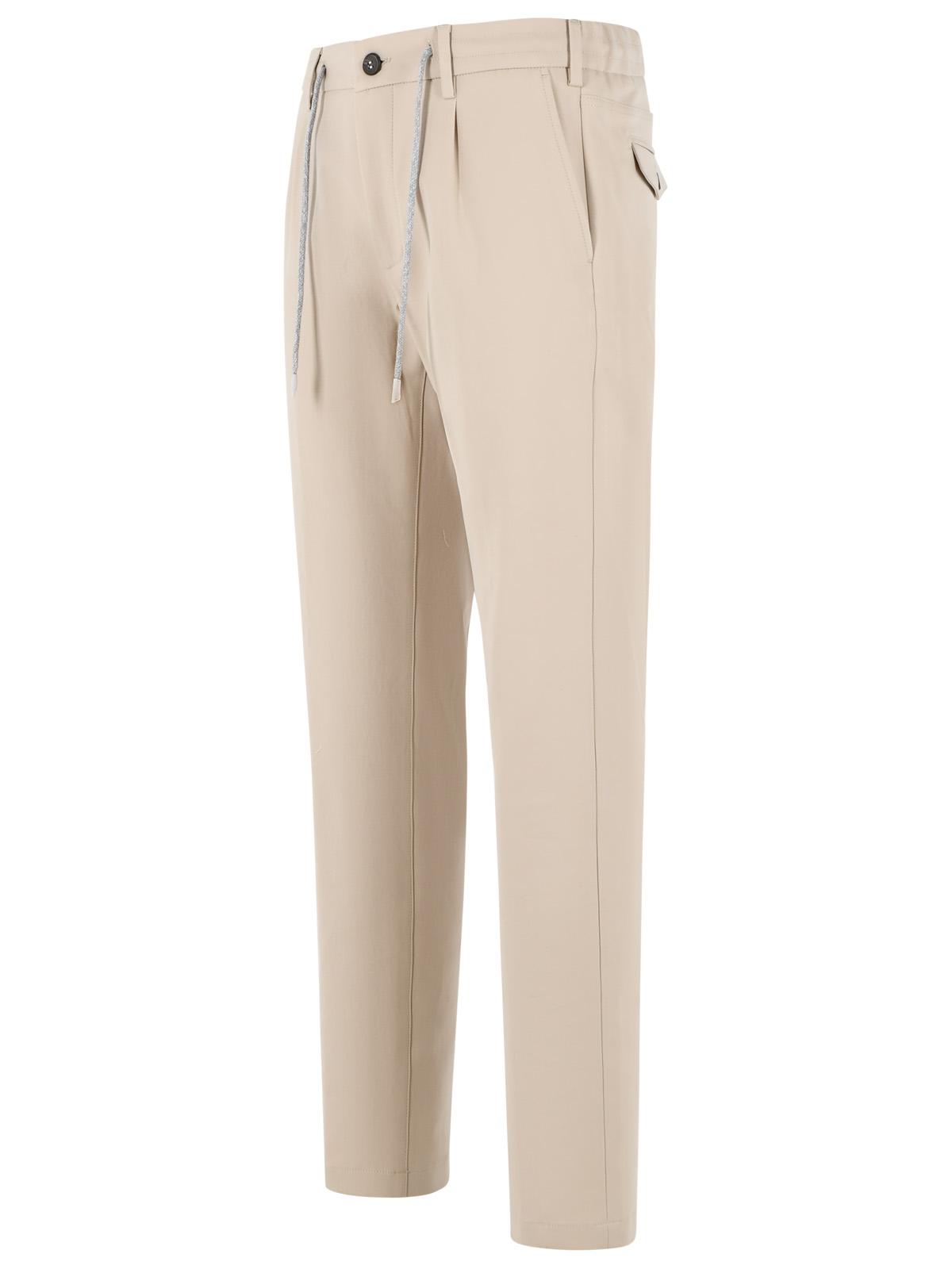 Eleventy Beige Stretch Cotton Pants Men ELEVENTY