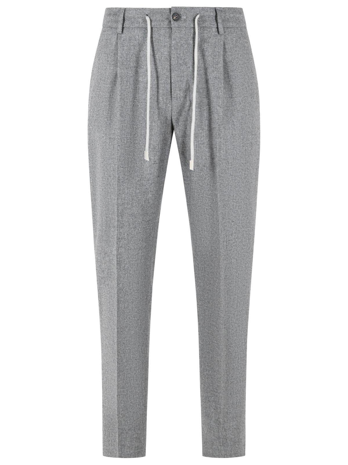 Eleventy Grey Wool Blend Trousers Men ELEVENTY
