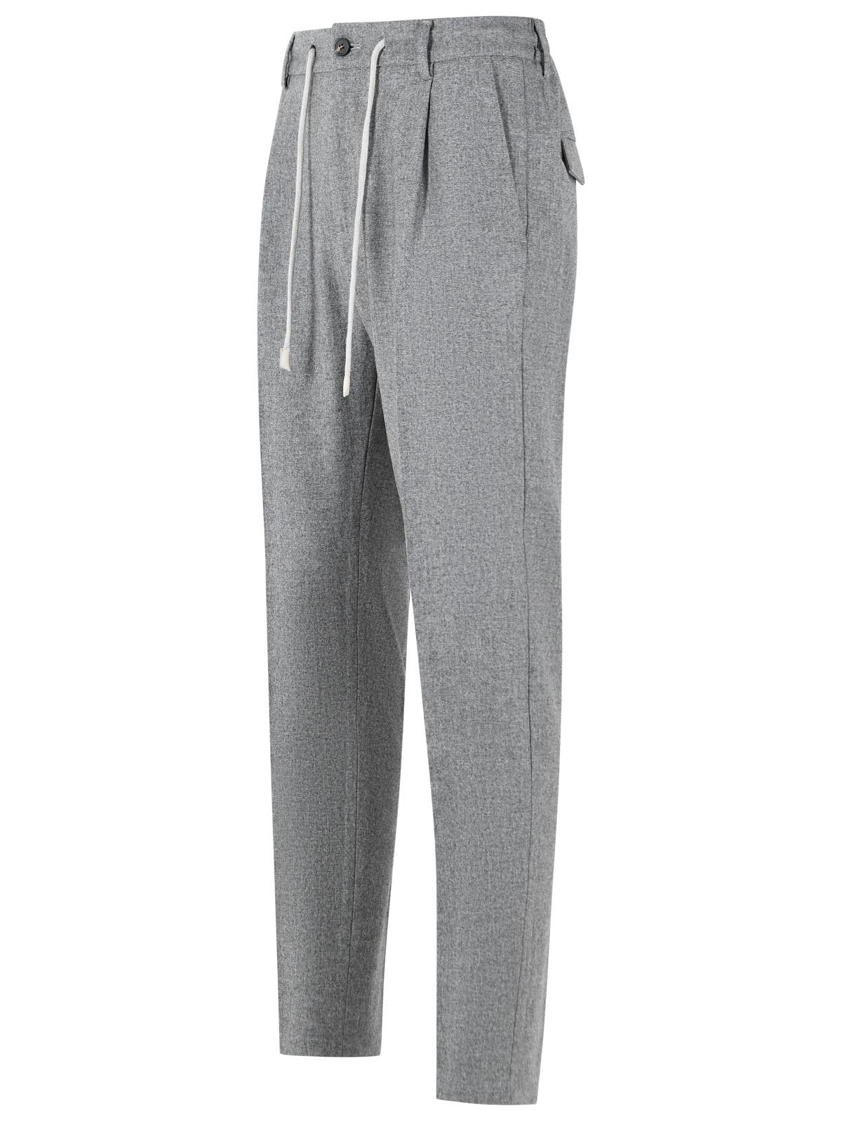 Eleventy Grey Wool Blend Trousers Men ELEVENTY