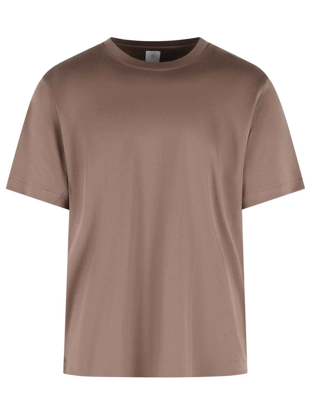 Eleventy Brown Cotton T-Shirt Men ELEVENTY
