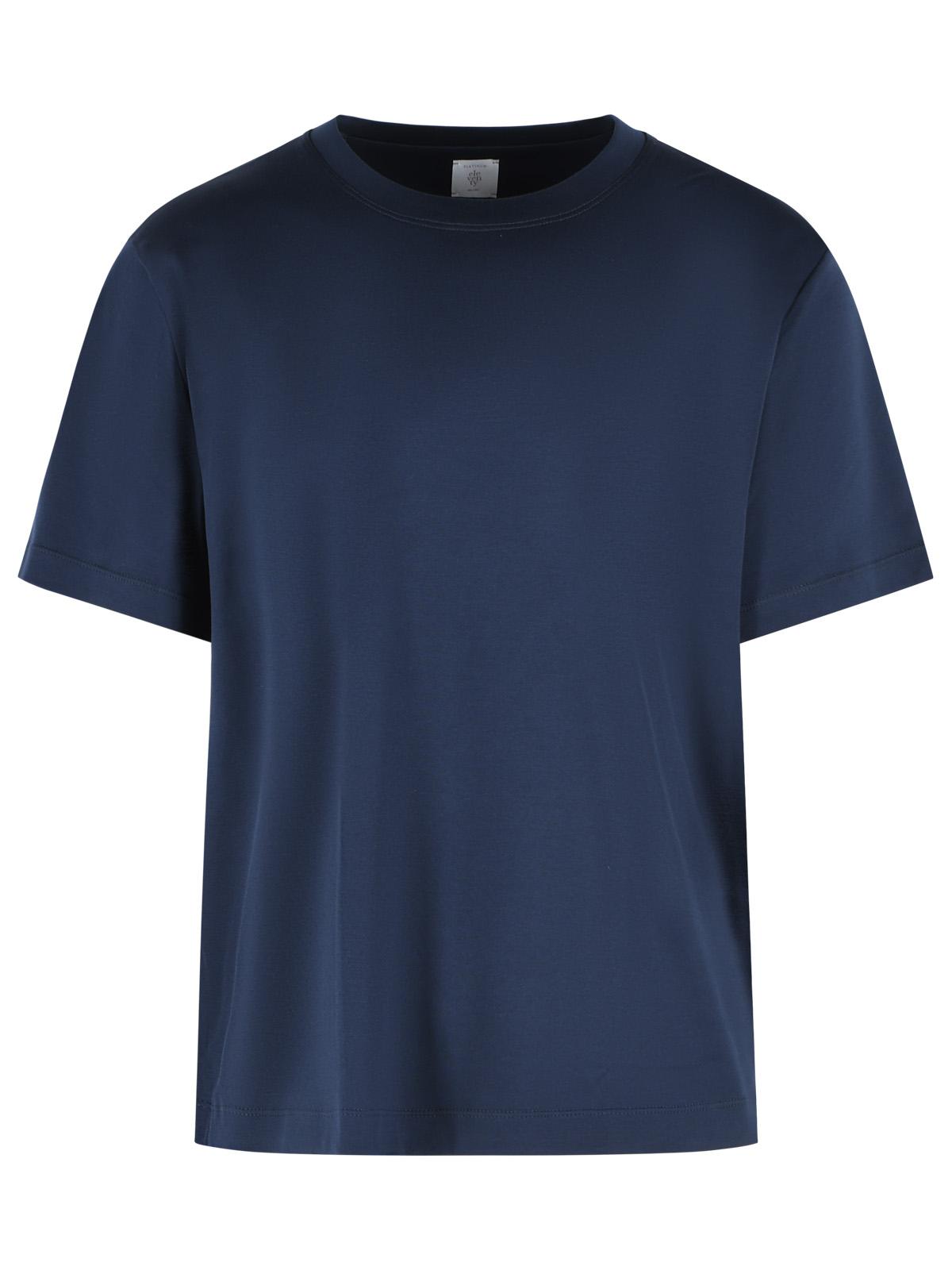 Eleventy Blue Cotton T-Shirt Men ELEVENTY