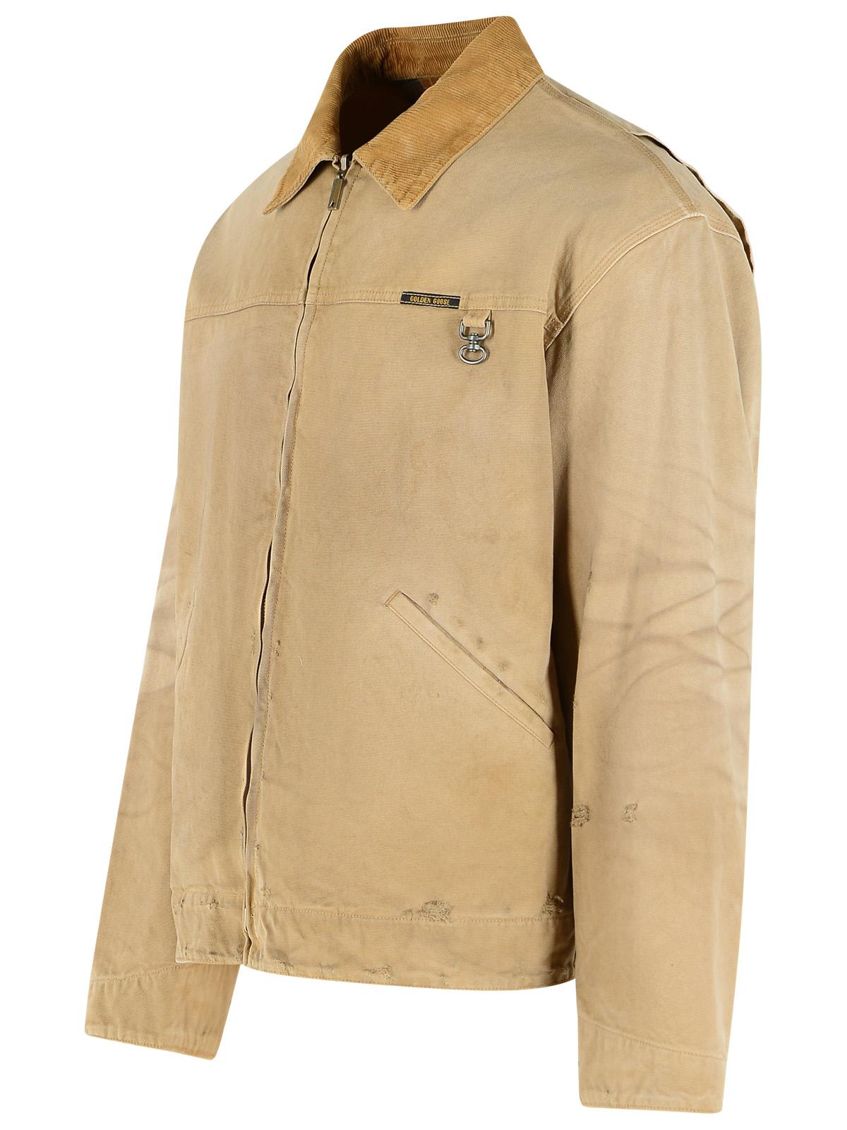 Golden Goose 'Workwear' Reversible Beige Cotton Jacket Men GOLDEN GOOSE