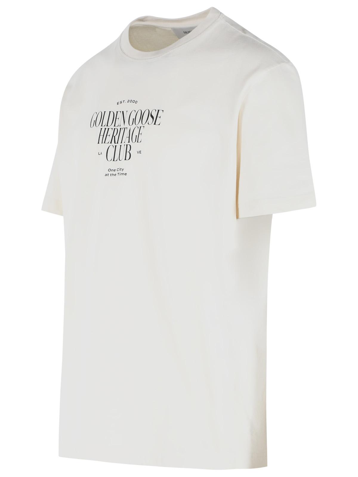 Golden Goose 'Journey' White Cotton T-Shirt Men GOLDEN GOOSE