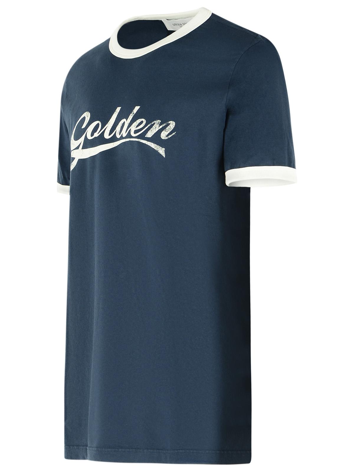 Golden Goose Blue Cotton T-Shirt Men GOLDEN GOOSE