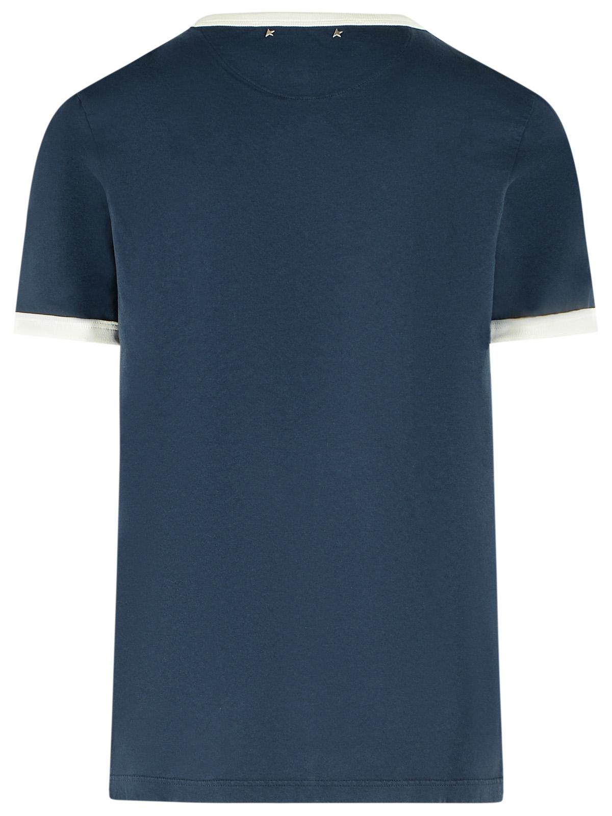 Golden Goose Blue Cotton T-Shirt Men GOLDEN GOOSE