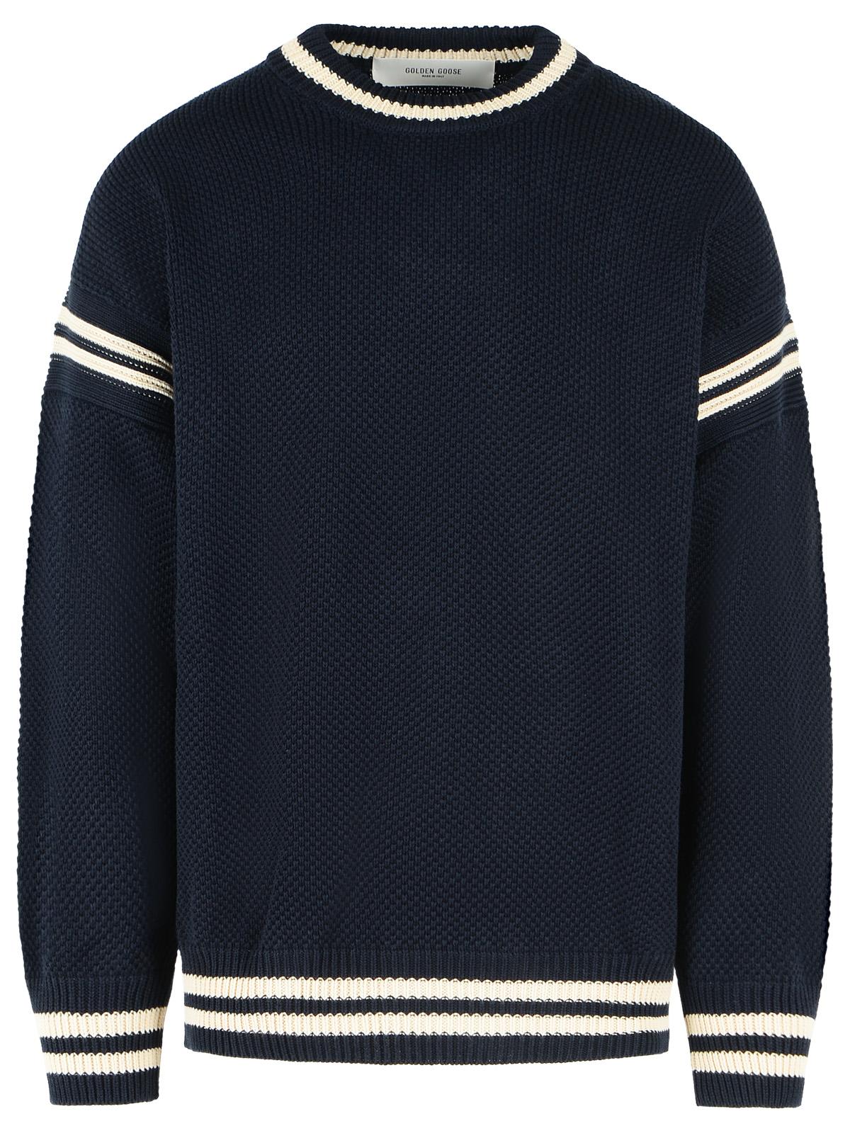 Golden Goose Blue Cotton Sweatshirt Men GOLDEN GOOSE