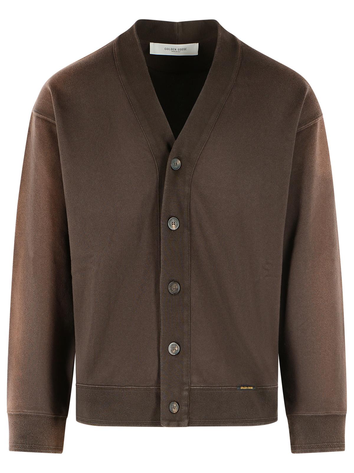 Golden Goose Brown Cotton Cardigan Men GOLDEN GOOSE