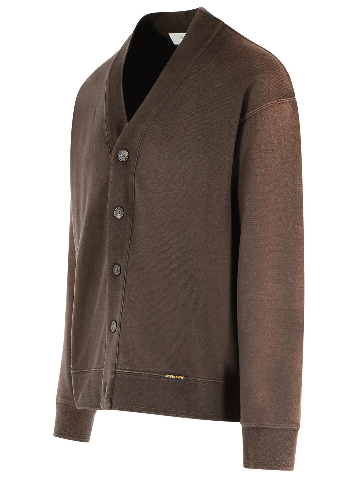 Golden Goose Brown Cotton Cardigan Men GOLDEN GOOSE