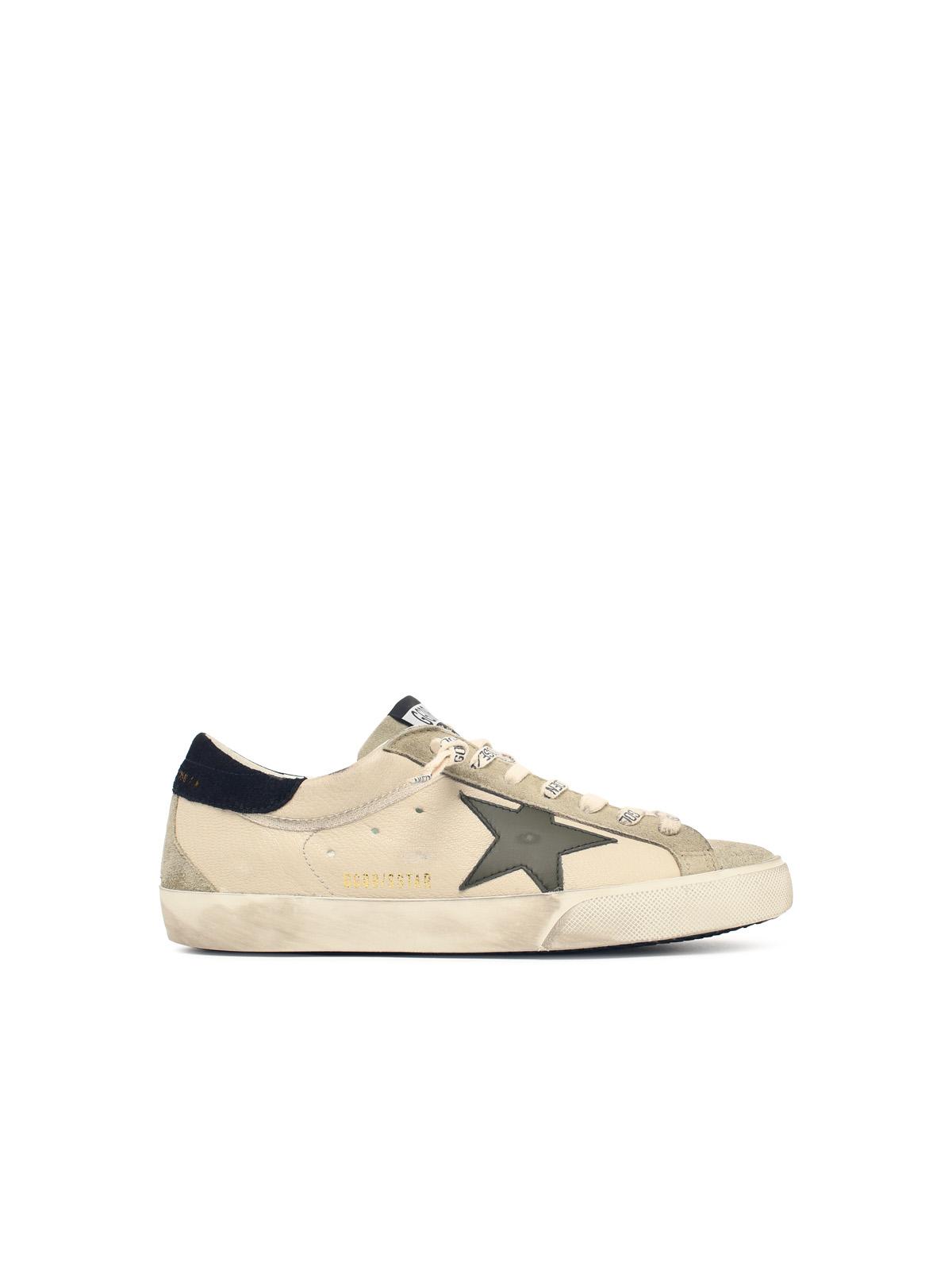 Golden Goose 'Super Star' Cream Leather Sneakers Men GOLDEN GOOSE