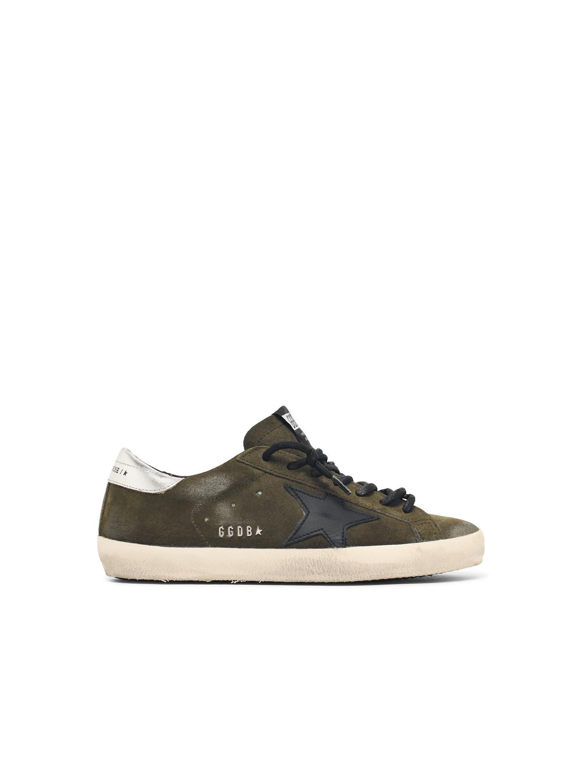 Golden Goose 'Super Star' Green Suede Sneakers Men GOLDEN GOOSE