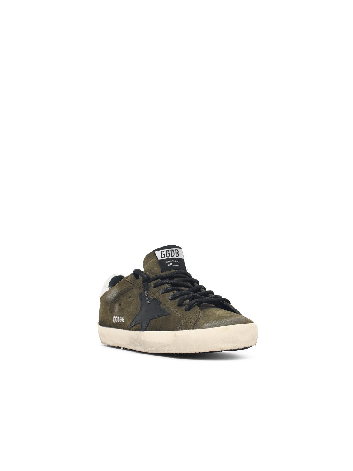 Golden Goose 'Super Star' Green Suede Sneakers Men GOLDEN GOOSE
