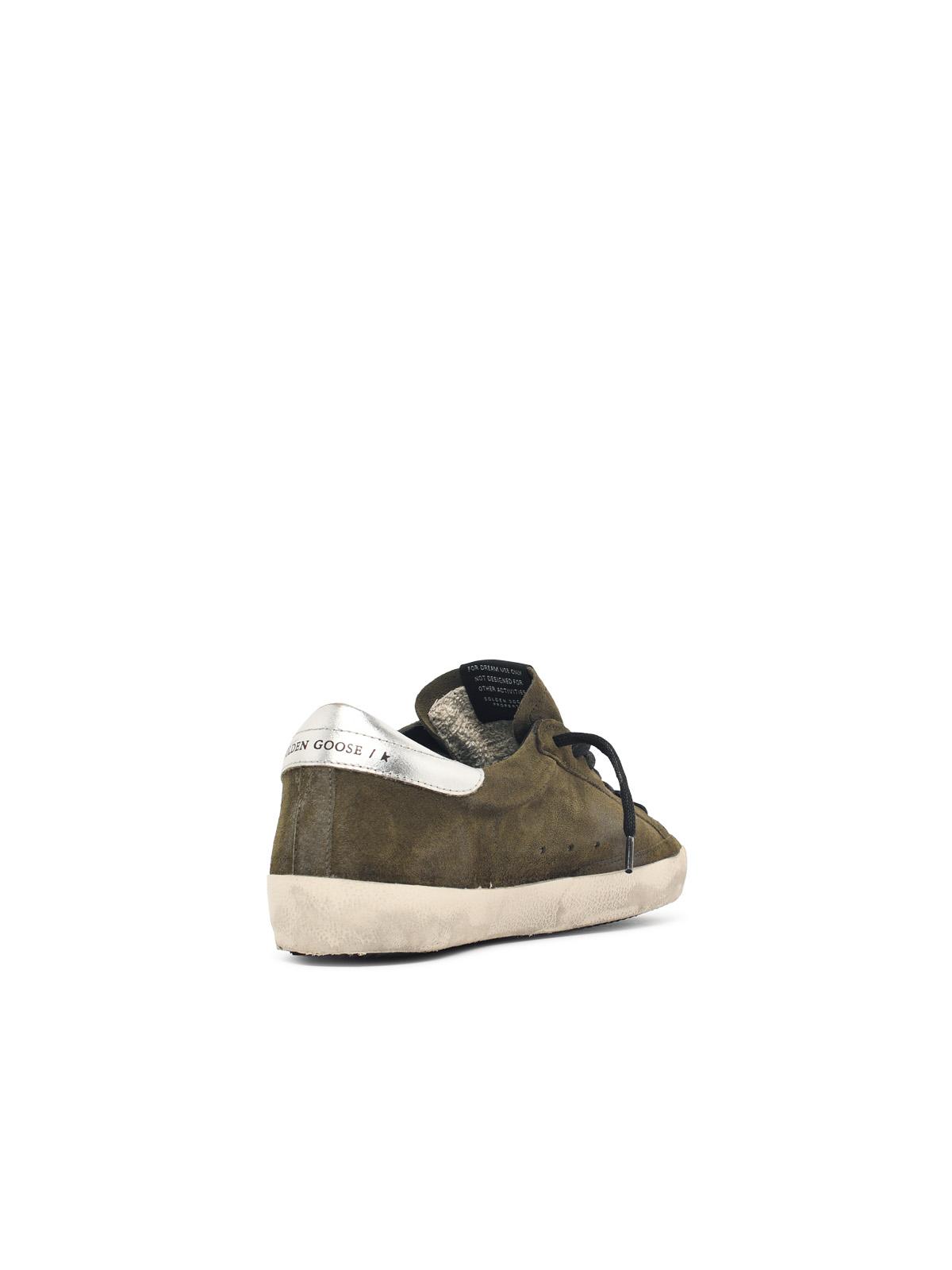 Golden Goose 'Super Star' Green Suede Sneakers Men GOLDEN GOOSE