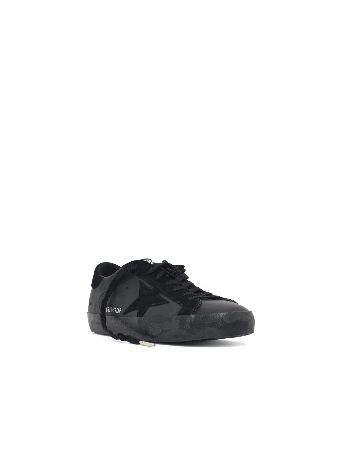 Golden Goose 'Super Star' Black Leather Sneakers Men GOLDEN GOOSE