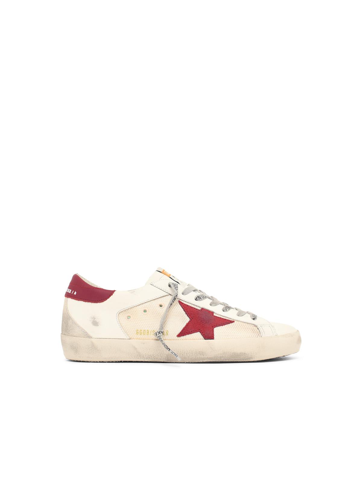 Golden Goose 'Super Star' Sneakers In Beige And White Leather Blend Men GOLDEN GOOSE