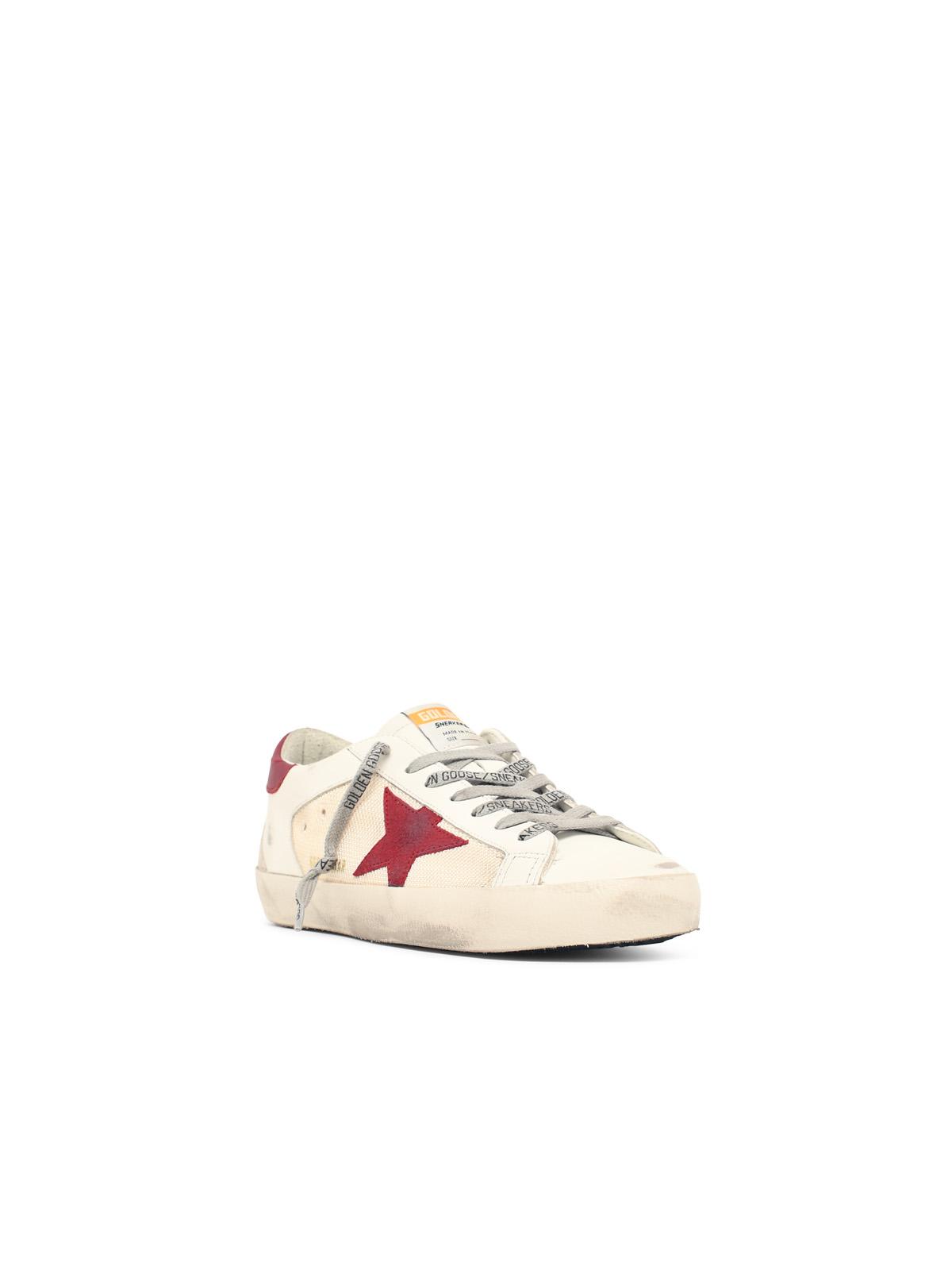 Golden Goose 'Super Star' Sneakers In Beige And White Leather Blend Men GOLDEN GOOSE