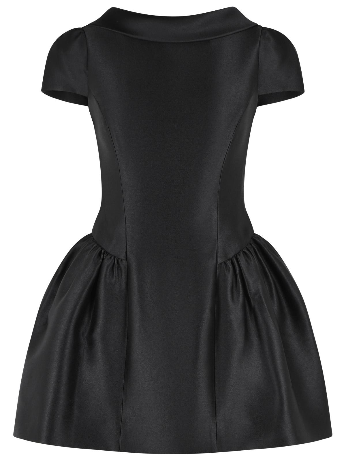Self Portrait Black Polyester Taffeta Mini Dress Women SELF-PORTRAIT