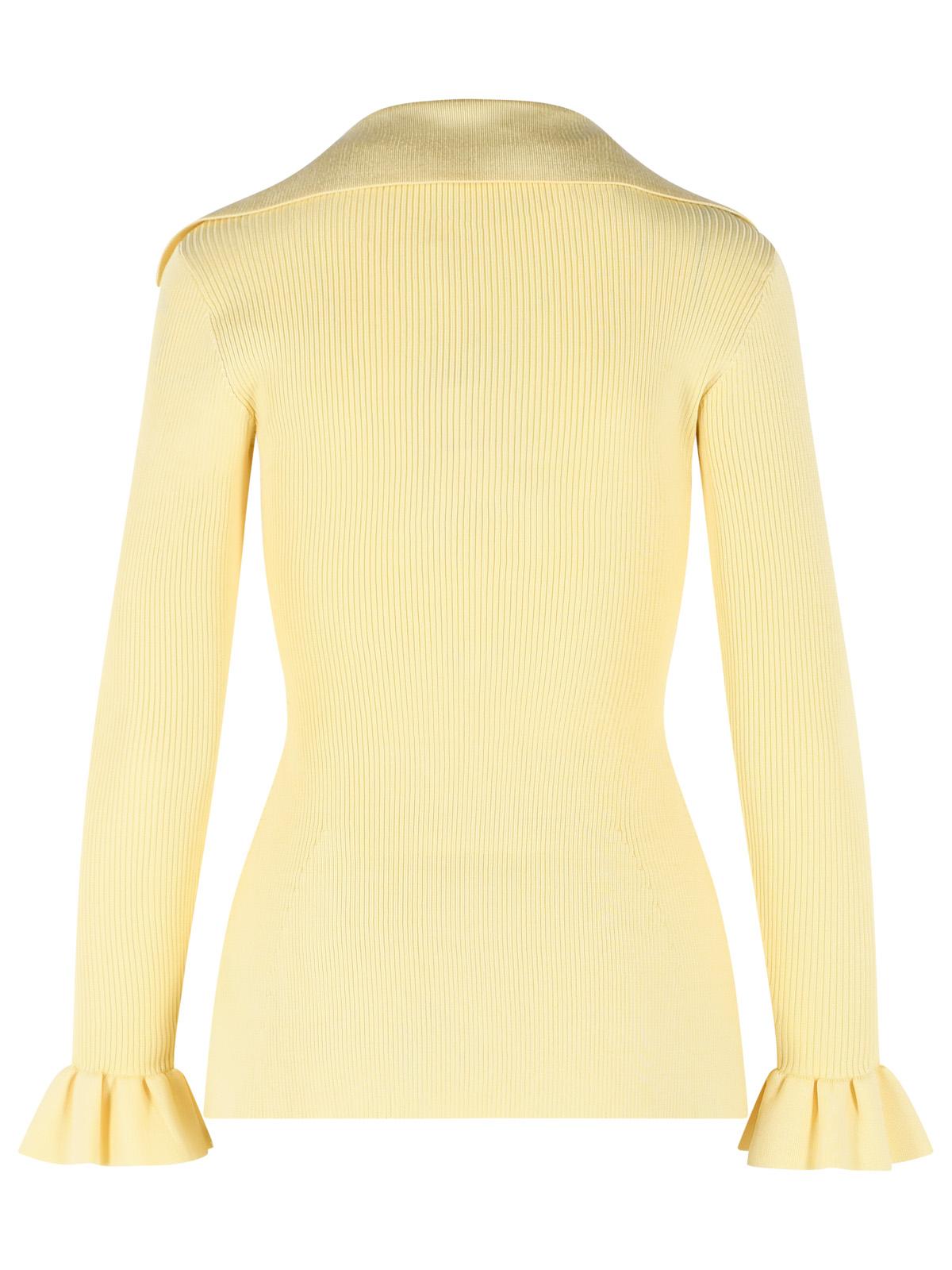 Self Portrait Viscose Knit Top With Yellow Lacing Women SELF-PORTRAIT