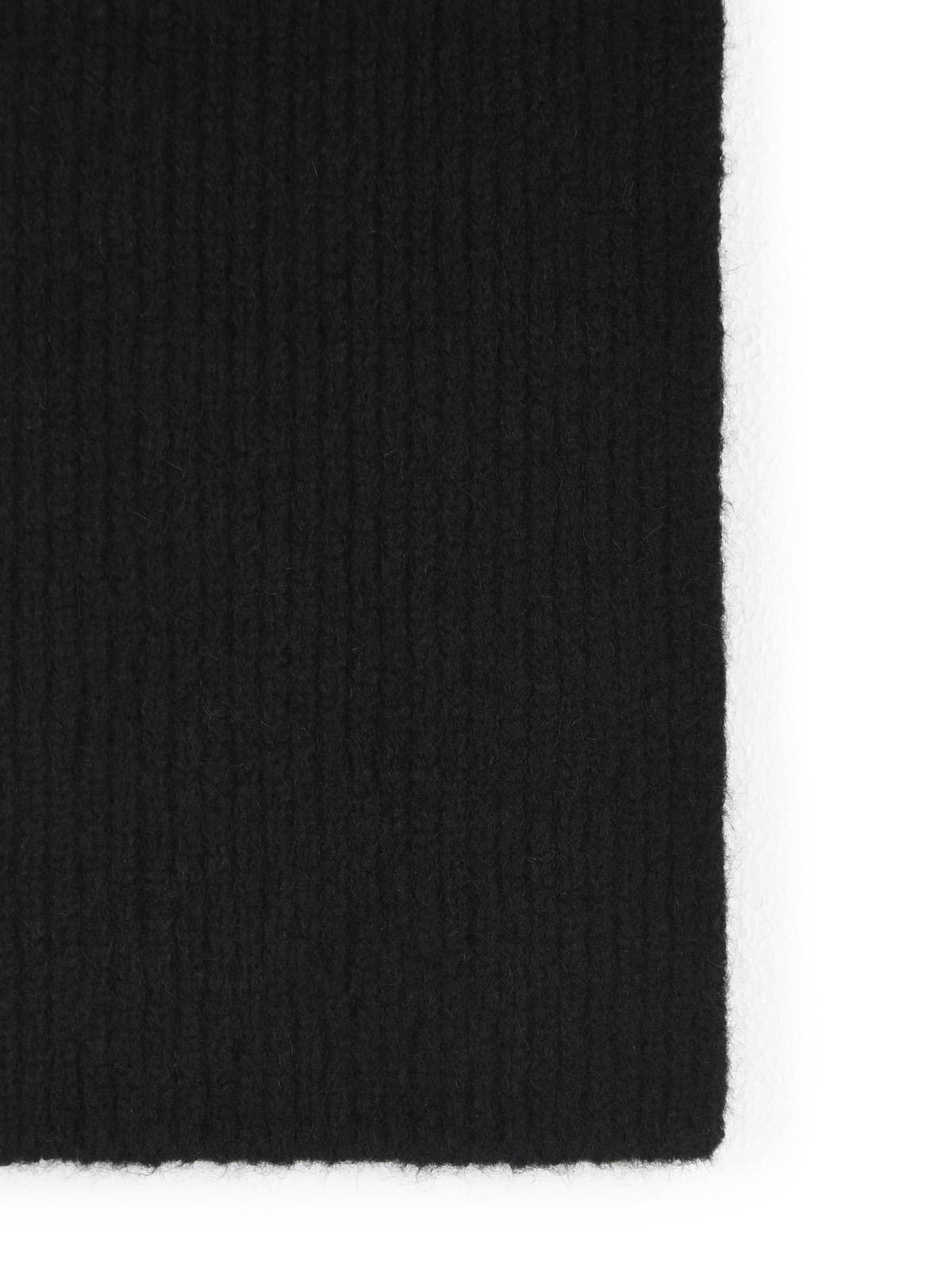 Dries Van Noten 'Moyson' Black Alpaca Blend Scarf Men DRIES VAN NOTEN
