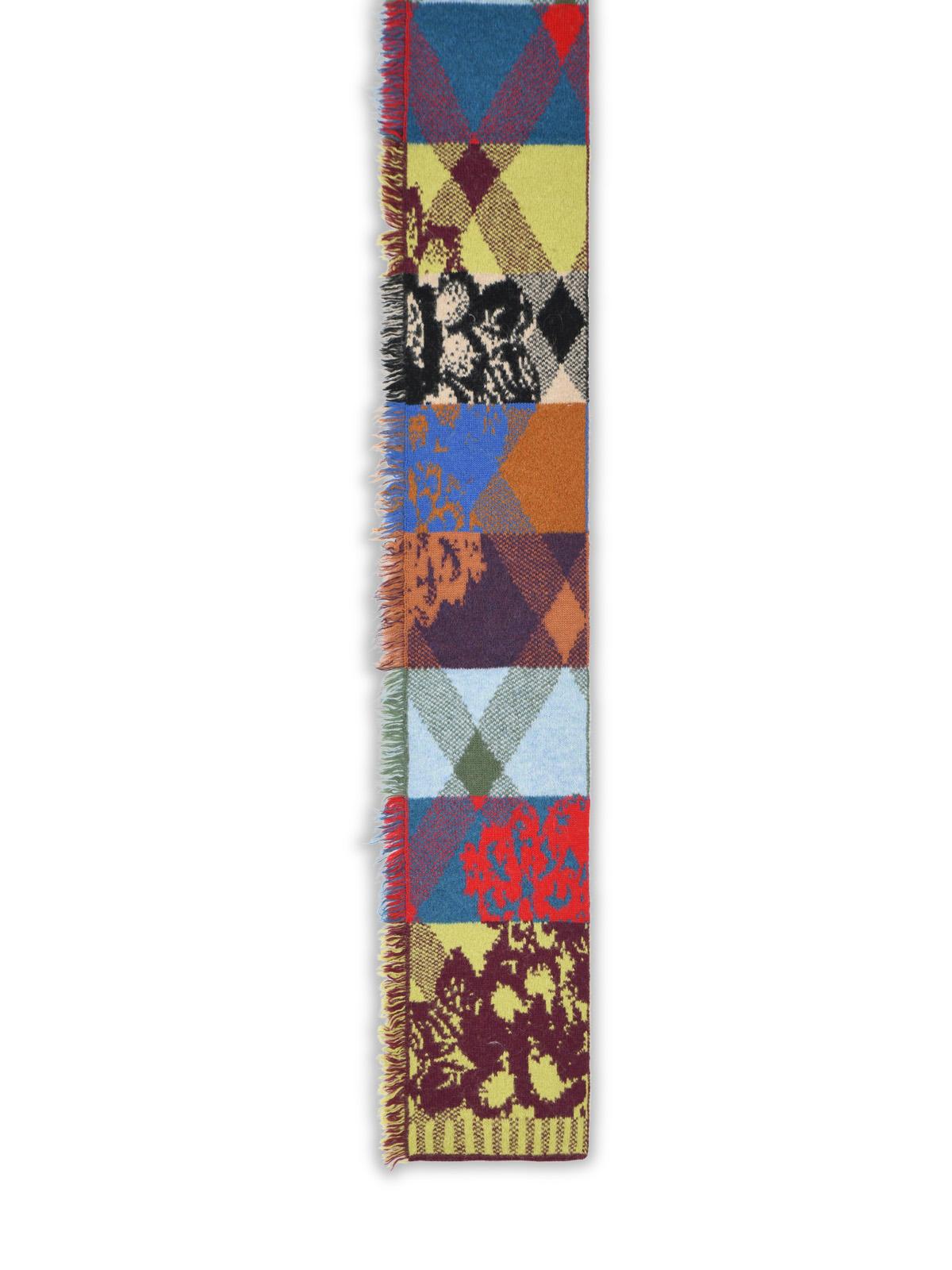 Dries Van Noten 'Mati' Multicolor Wool Blend Scarf Men DRIES VAN NOTEN
