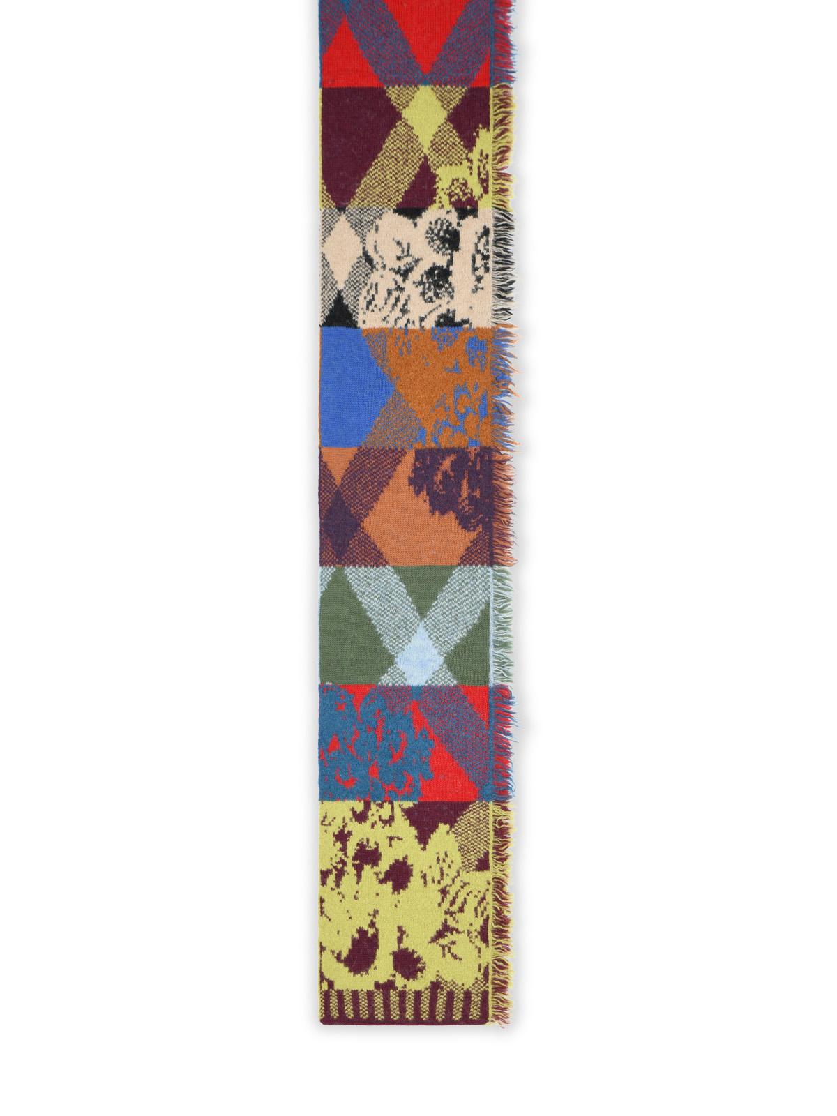 Dries Van Noten 'Mati' Multicolor Wool Blend Scarf Men DRIES VAN NOTEN