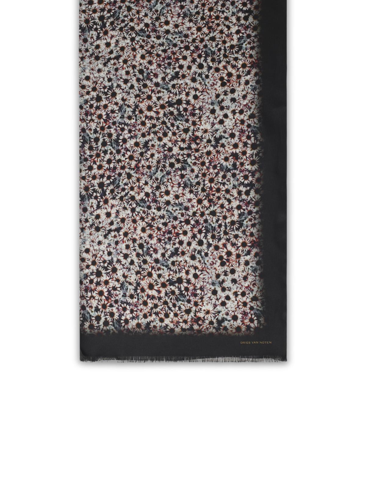 Dries Van Noten 'Fancy' 'Olive' Viscose Tube Scarf Men DRIES VAN NOTEN