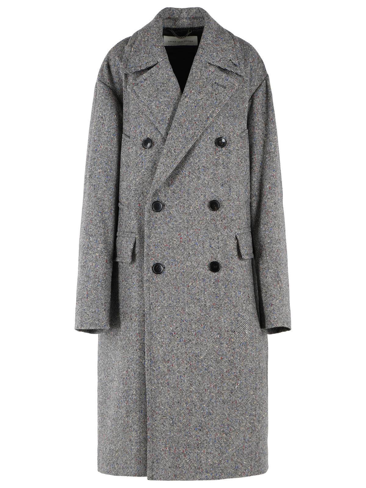 Dries Van Noten 'Rascott' Grey Wool Coat Men DRIES VAN NOTEN