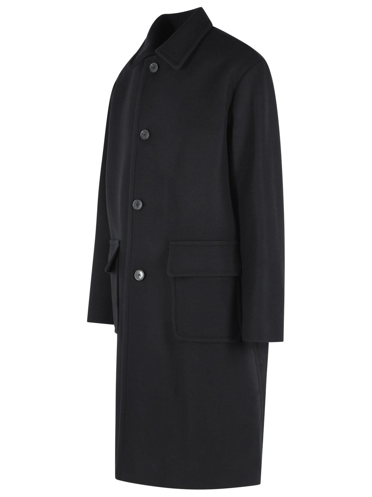 Dries Van Noten 'Randale' Black Wool Blend Coat Men DRIES VAN NOTEN
