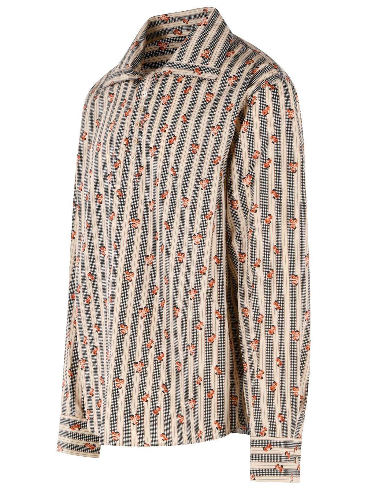 Dries Van Noten 'Cedon' Beige Cotton Shirt Men DRIES VAN NOTEN