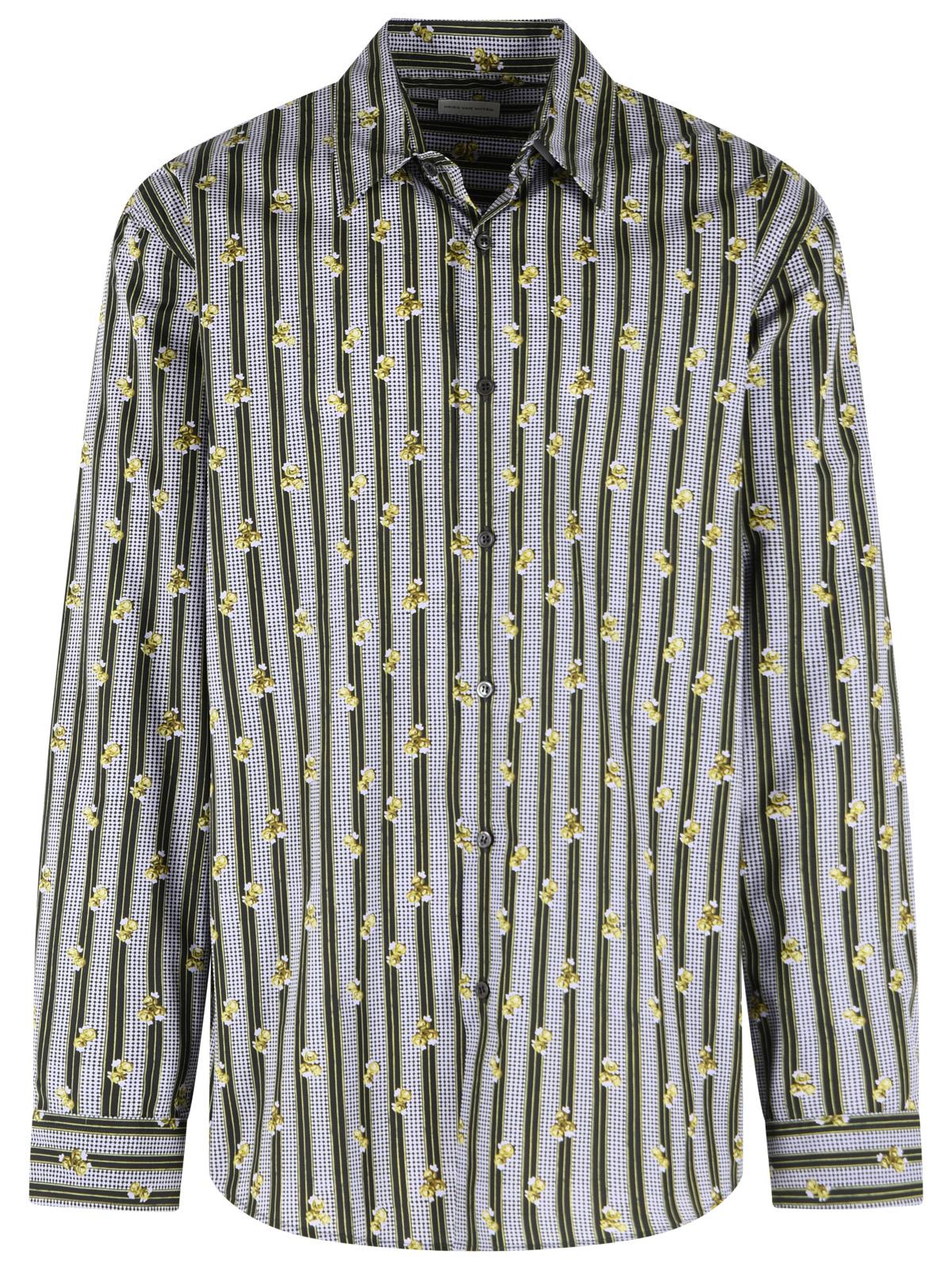 Dries Van Noten 'Caper' Lilac Cotton Shirt Men DRIES VAN NOTEN