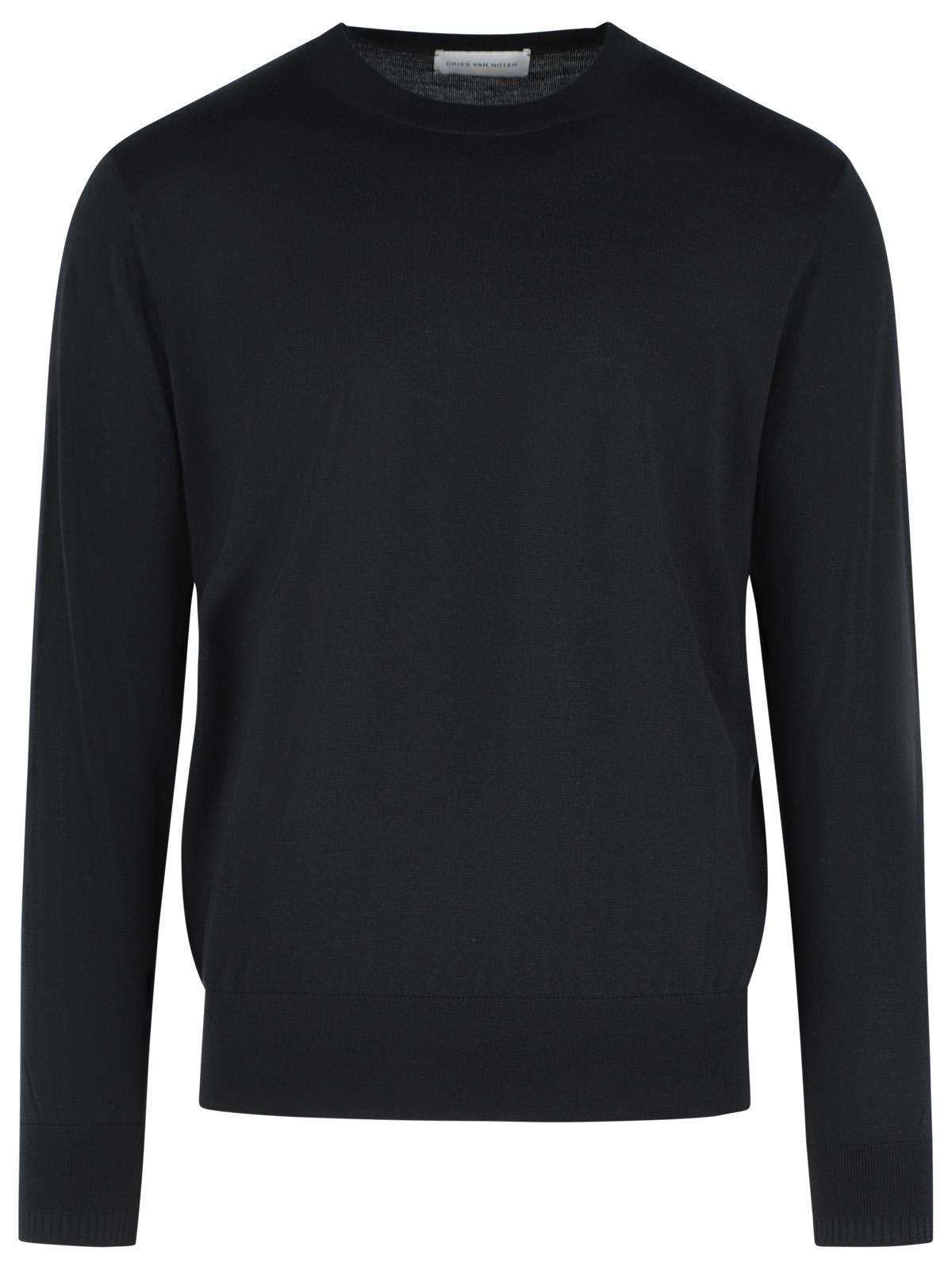 Dries Van Noten 'Murton' Black Merino Wool Sweater Men DRIES VAN NOTEN