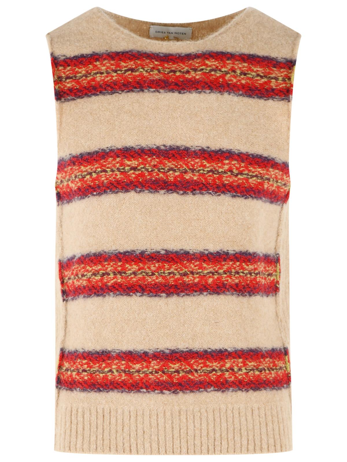 Dries Van Noten 'Manado' Beige Alpaca Blend Vest Men DRIES VAN NOTEN