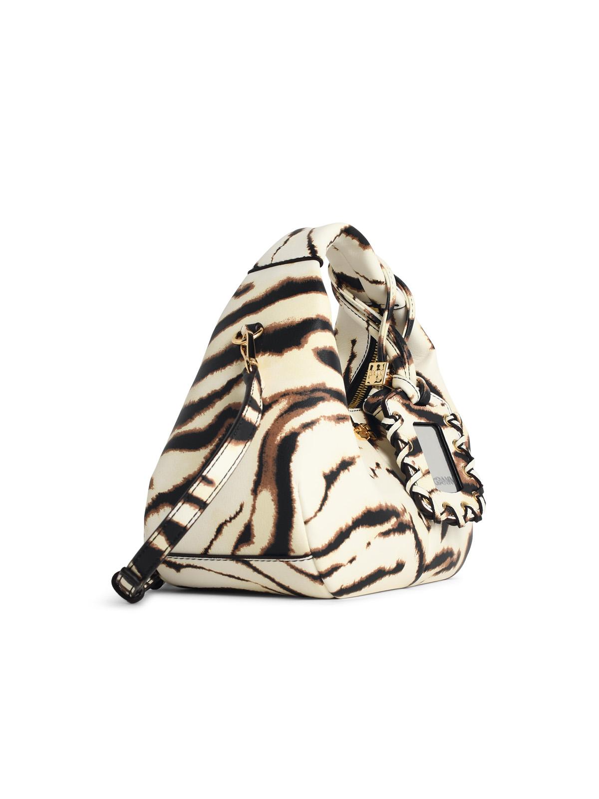 Ganni Zebra Eco Leather Mini Hobo Bag Women GANNI