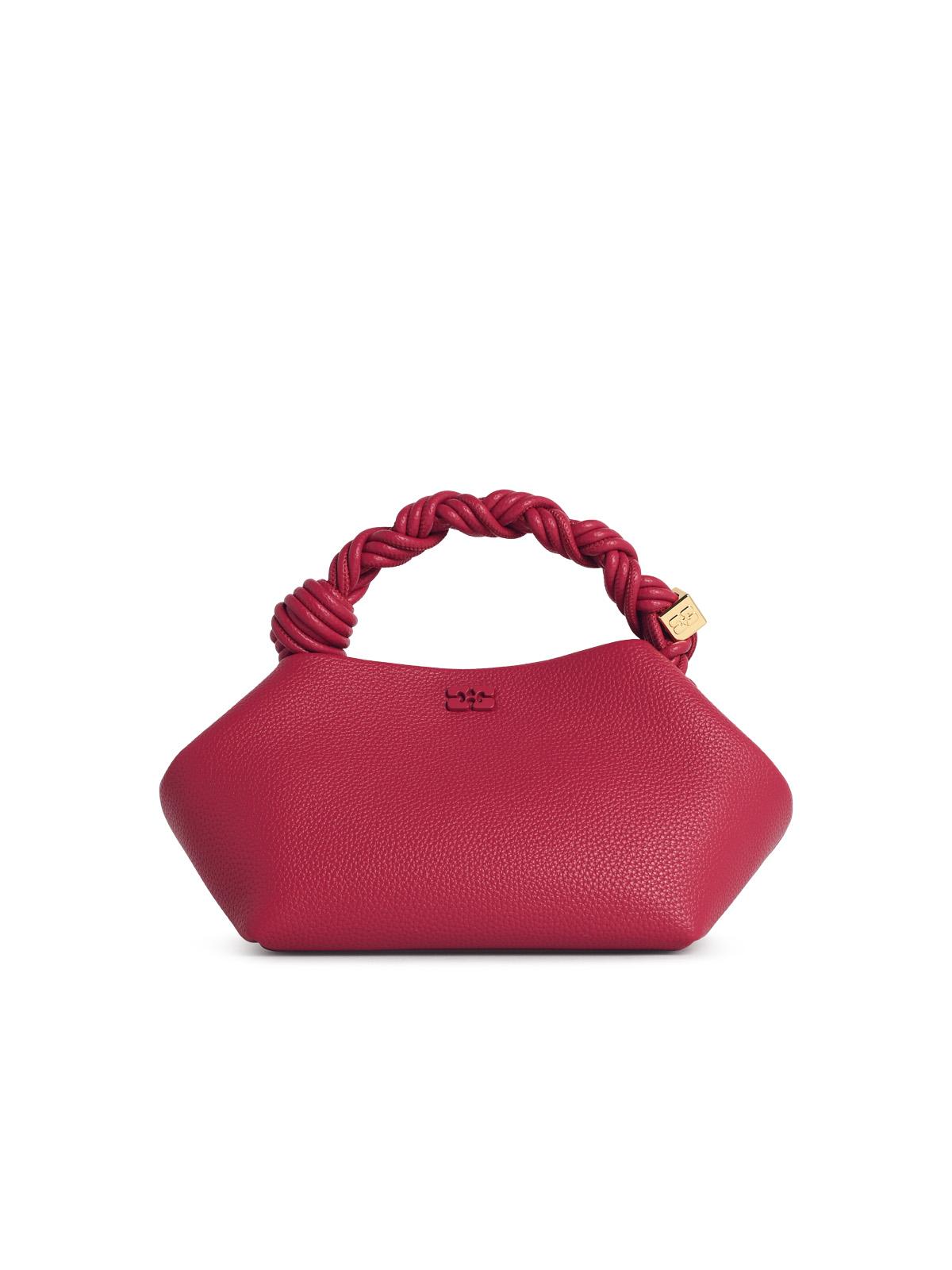 Ganni Small 'Bou' Bag In Persian Red Hammered Leather Women GANNI