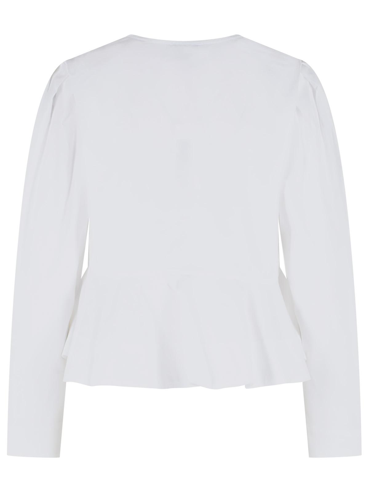 Ganni White Cotton Blouse Women GANNI