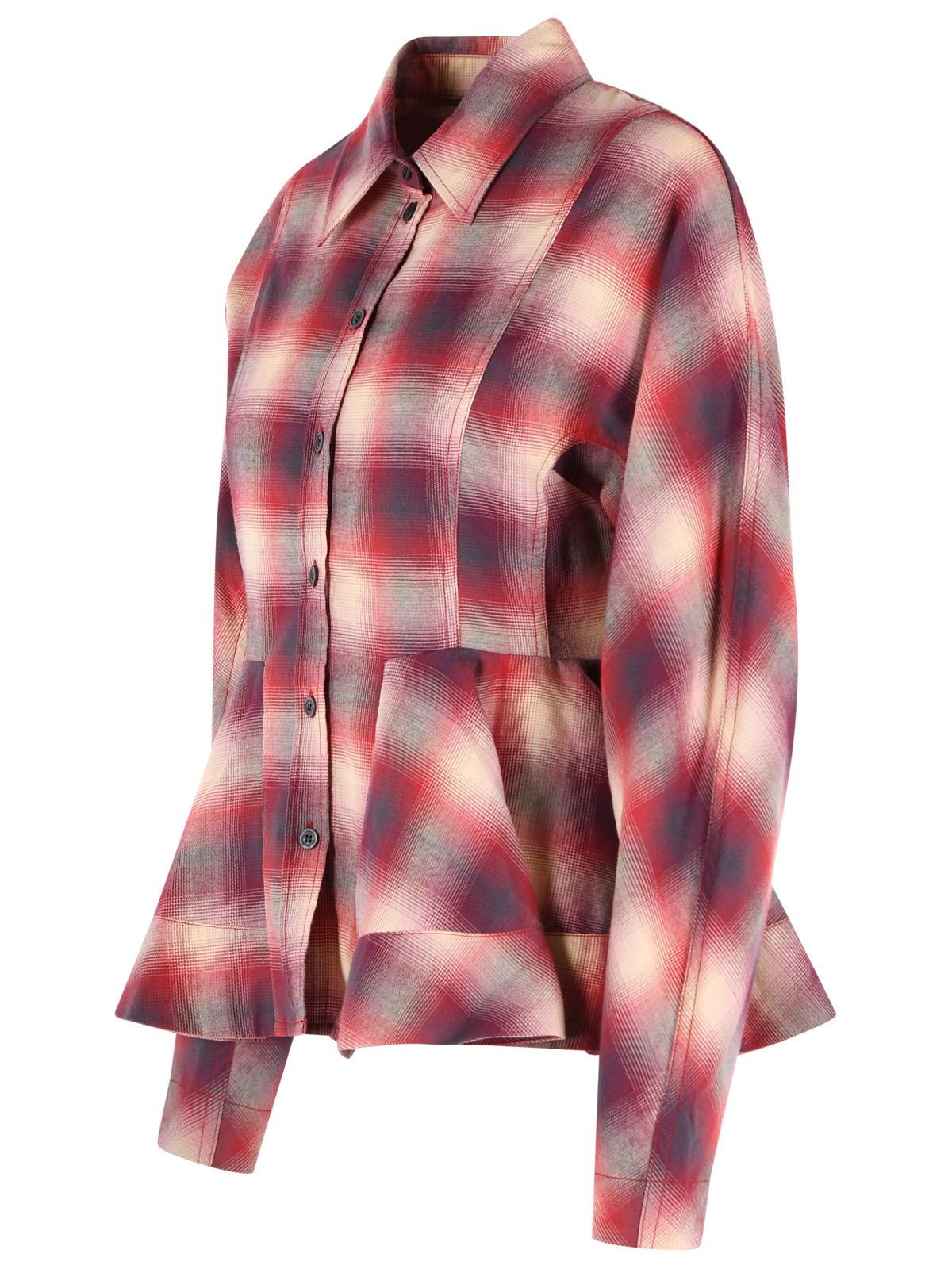 Ganni Red Cotton Shirt Women GANNI