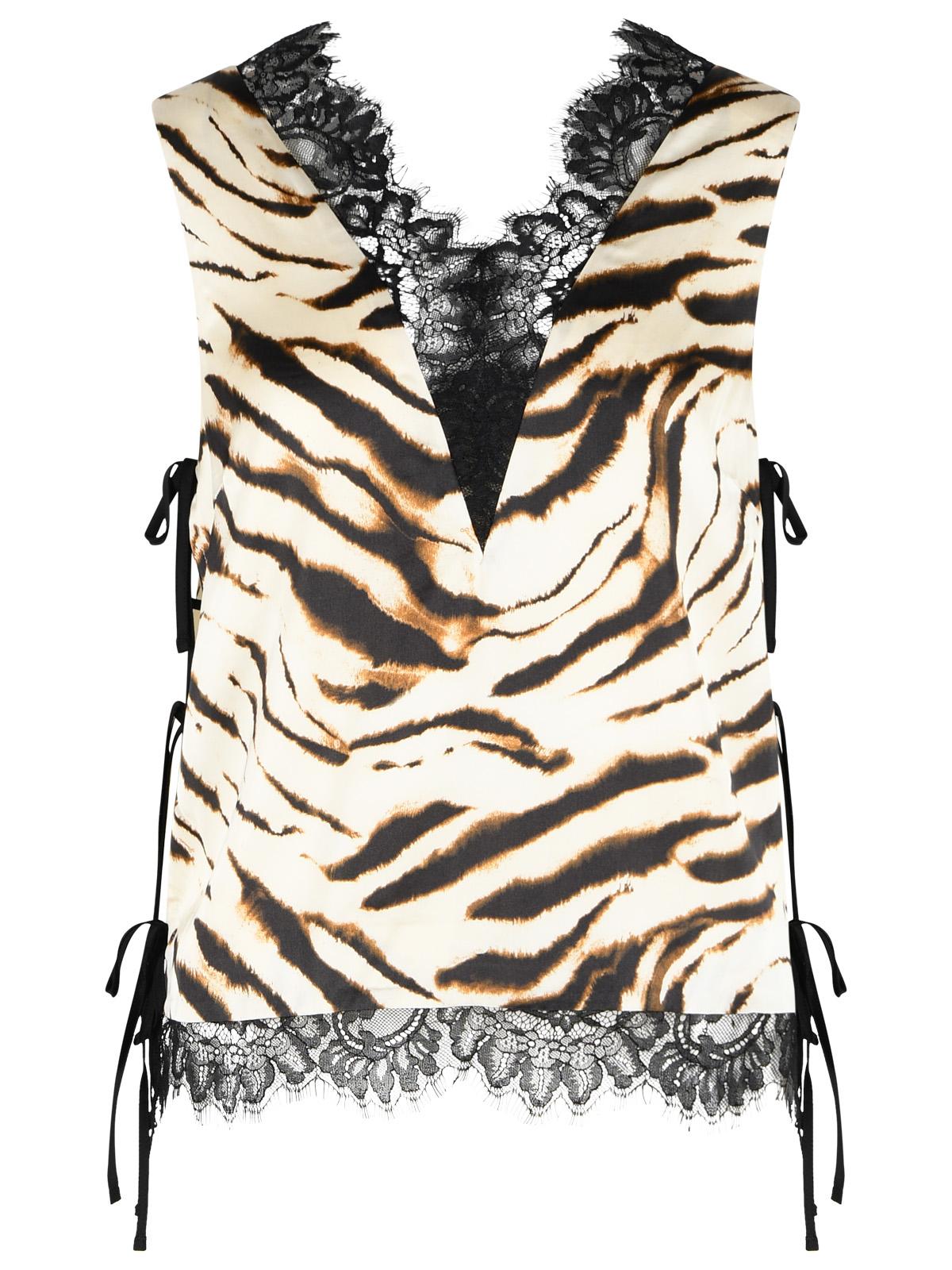 Ganni Ivory Viscose Tank Top Women GANNI