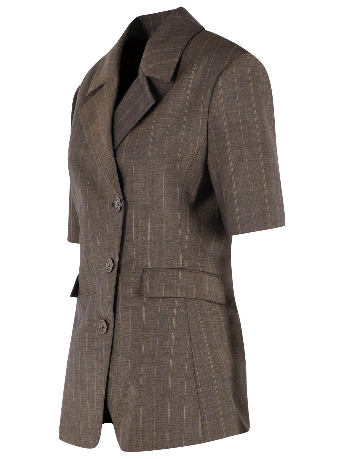 Ganni Brown Wool Blazer Women GANNI