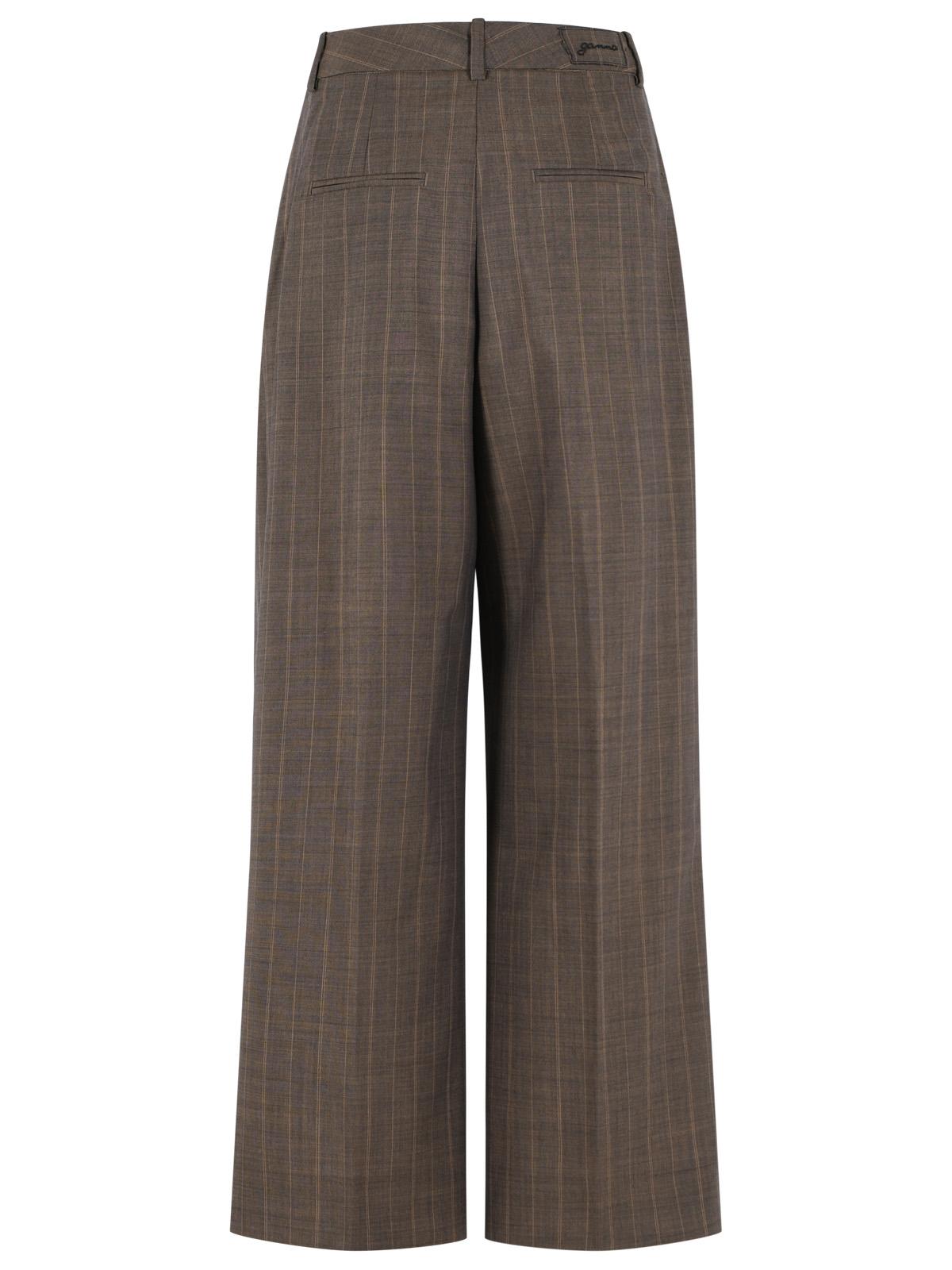 Ganni 'Wrap' Brown Wool Pants Women GANNI