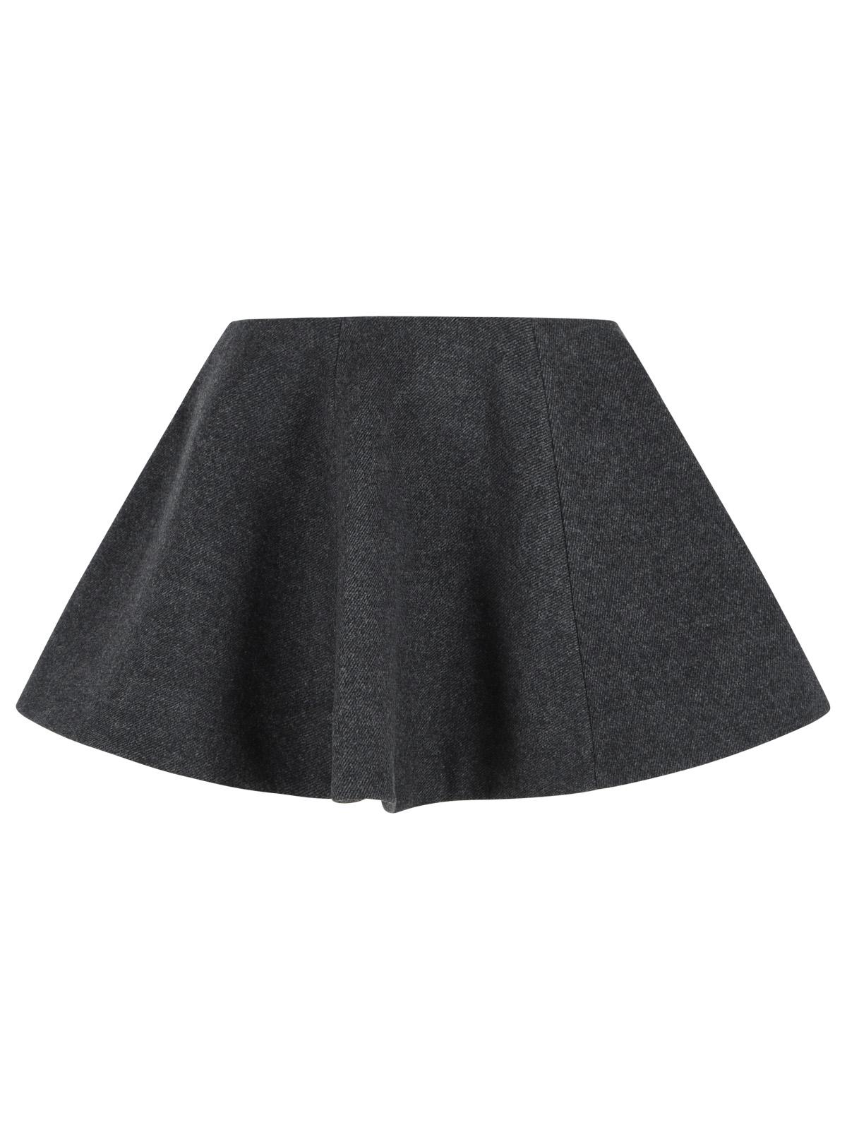 Ganni 'Peacoat' Grey Wool Blend Miniskirt Women GANNI