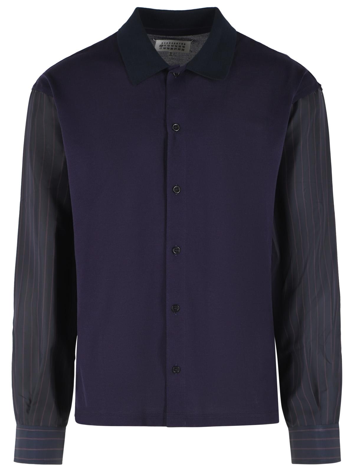 Maison Margiela Purple Cotton Shirt Men MAISON MARGIELA
